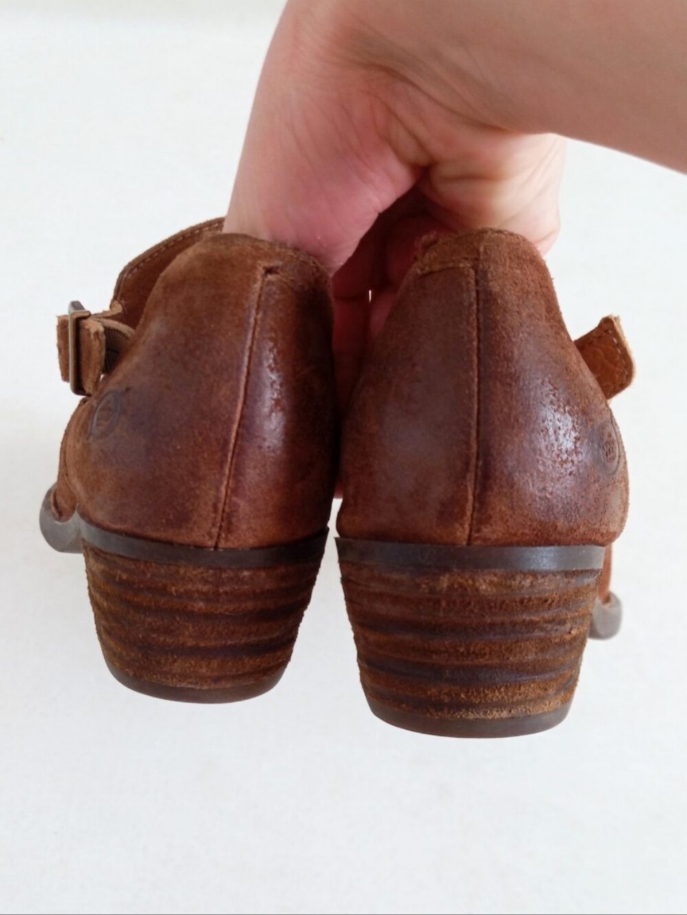 Born Nanna brown suede perforated cut out booties - Picture 12 of 13